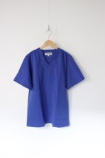 画像1: masao shimizu 変形VネックTシャツ (1)