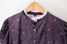 画像2: DECO depuis 1985 FLOWER PRINT VELVET TOPS (2)