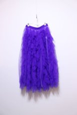 画像1: VIVIANO Ruffle Trimmed Tulle Skirt (1)