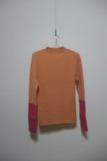 画像4: YUKI SHIMANE Two-Tone Rib knit top (4)