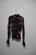 画像1: FETICO Floral print gatherer blouse (1)