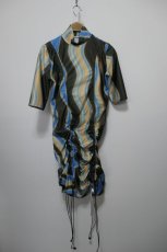 画像1: KISHIDAMIKI printed shirring mini dress (1)