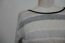 画像2: YUKI SHIMANE Shirring Border knit Pullover (2)
