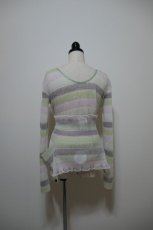 画像4: YUKI SHIMANE Shirring Border knit Bustier (4)
