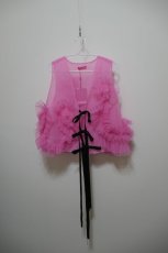 画像1: VIVIANO Ruffle Tulle Vest (1)