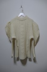 画像1: DECO depuis1985 PUFF SLEEVE SLIT KNIT (1)