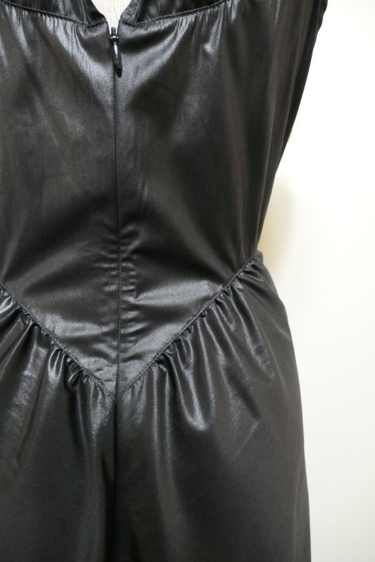 FETICO FAUX-LEATHER SATIN DRESS ロングワンピース | endageism.com