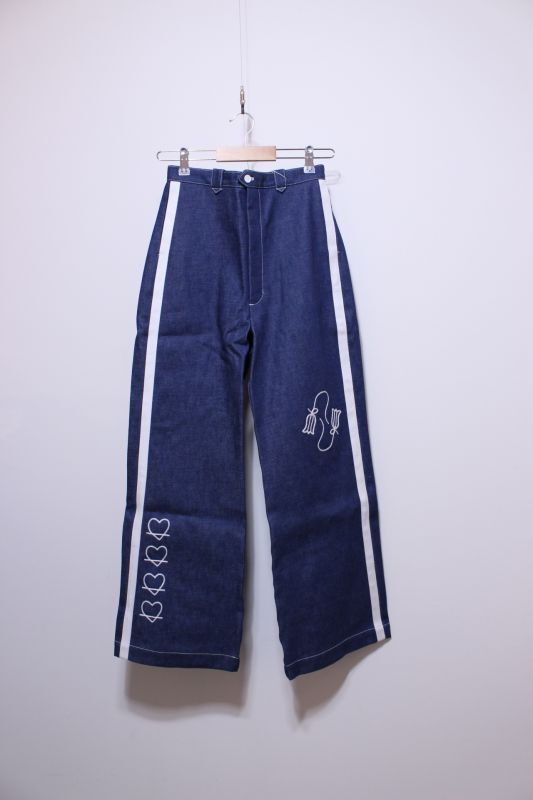 DECO depuis 1985 SYMBOL MOTIF DENIM PANTS